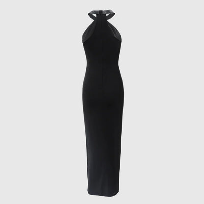 Dames Zomerjurk Slank Wikkeljurk Sexy Zwarte Jurk