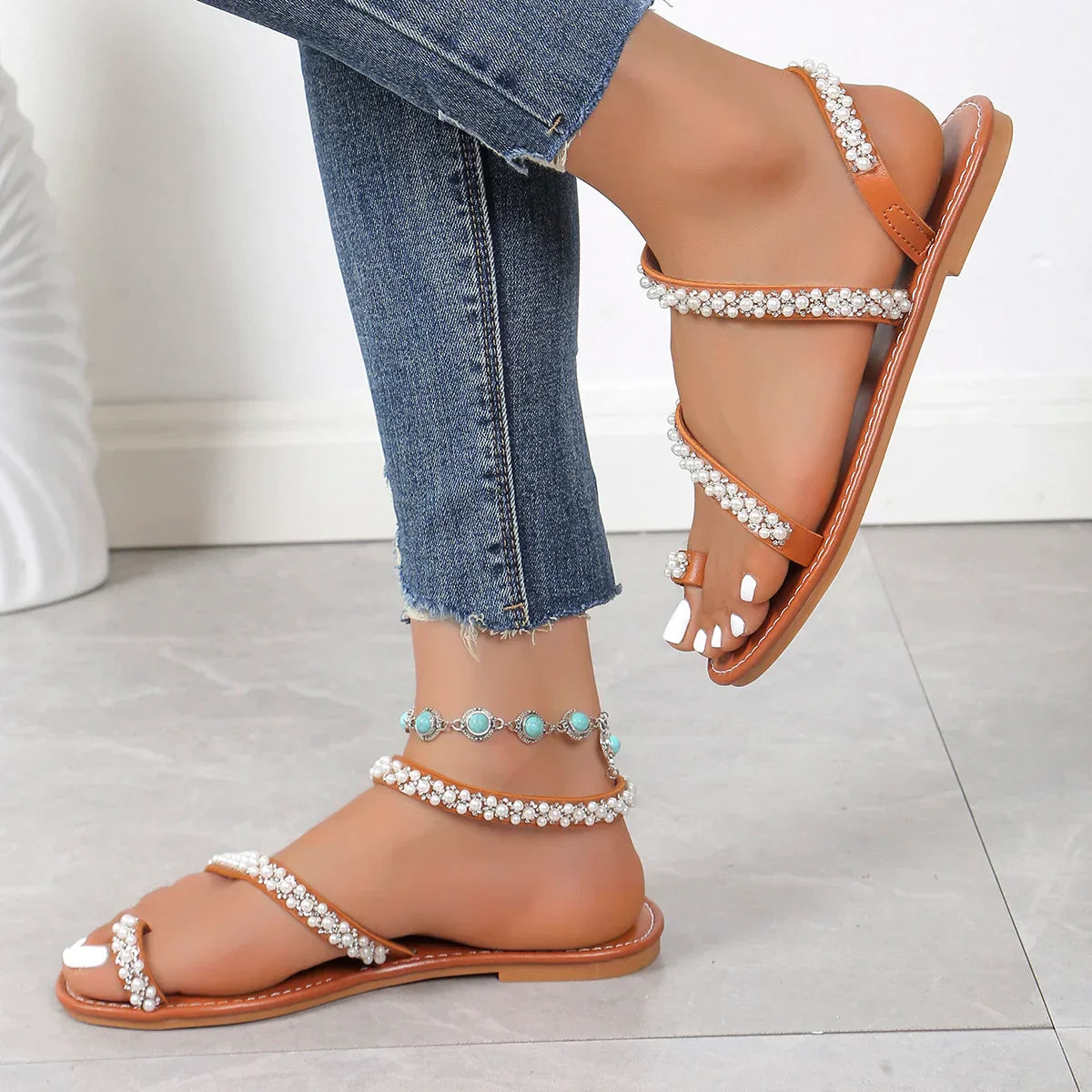 Strand Flip-flops Glanzend Zomer Sandalen