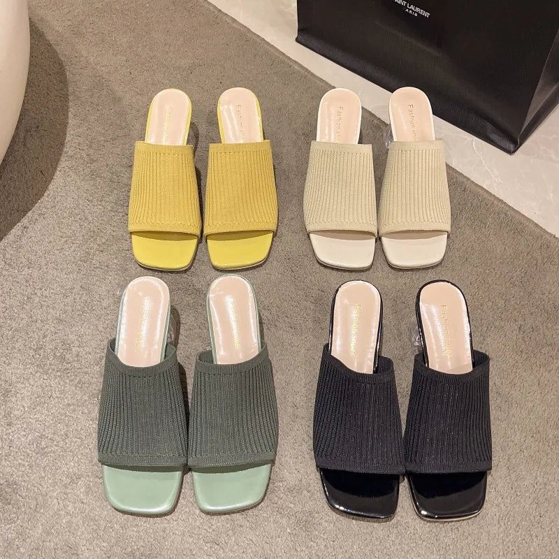 Dames Pantoffels Comfortabel Gesloten Teen Medium Hak