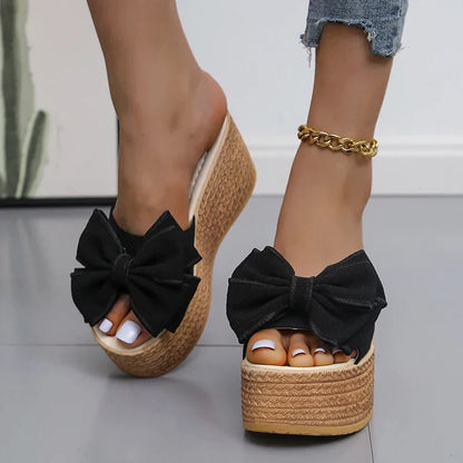 Vlinder Wedges Schoenen met Hoge Hak en Elegant Design