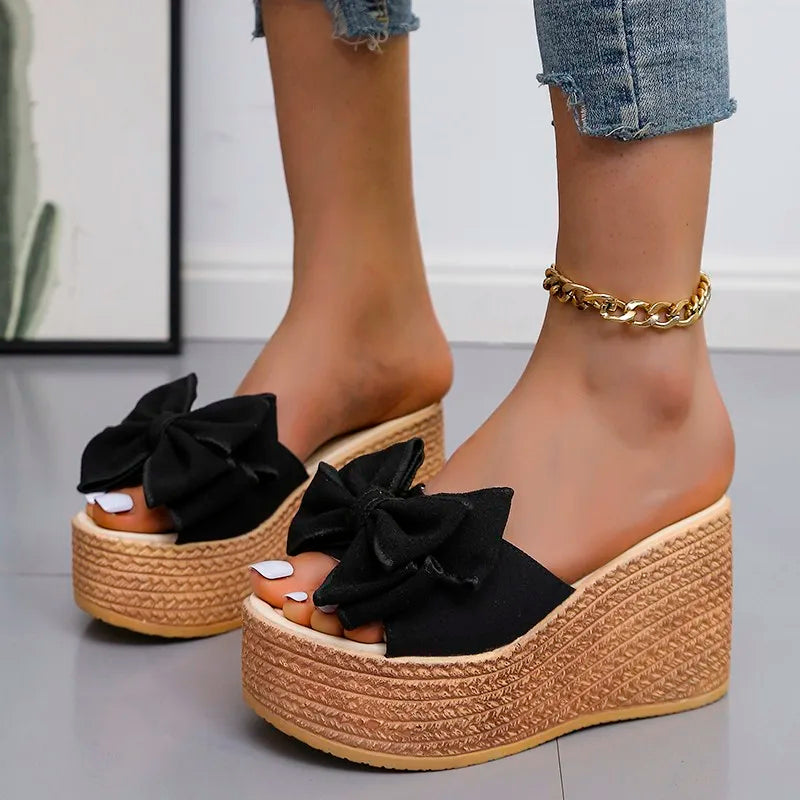 Vlinder Wedges Schoenen met Hoge Hak en Elegant Design