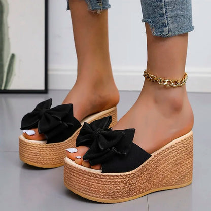 Vlinder Wedges Schoenen met Hoge Hak en Elegant Design