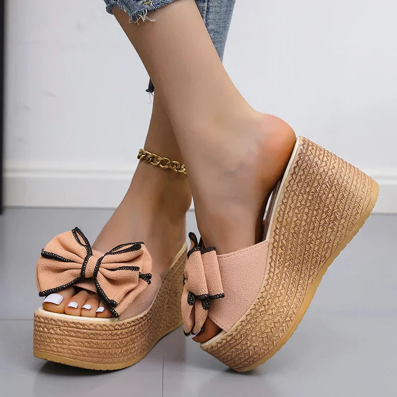 Vlinder Wedges Schoenen met Hoge Hak en Elegant Design