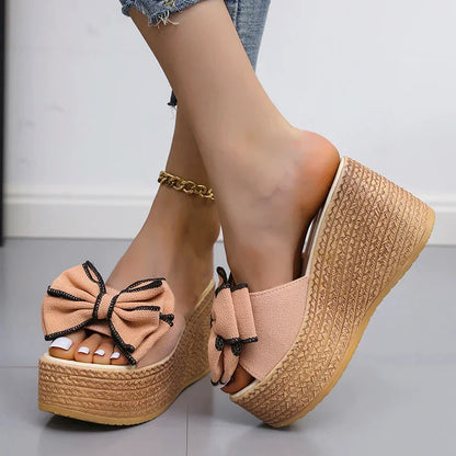 Vlinder Wedges Schoenen met Hoge Hak en Elegant Design