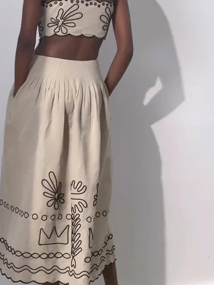 Strandjurk Lange Bohemian Stijl Spaghetti Bandjes