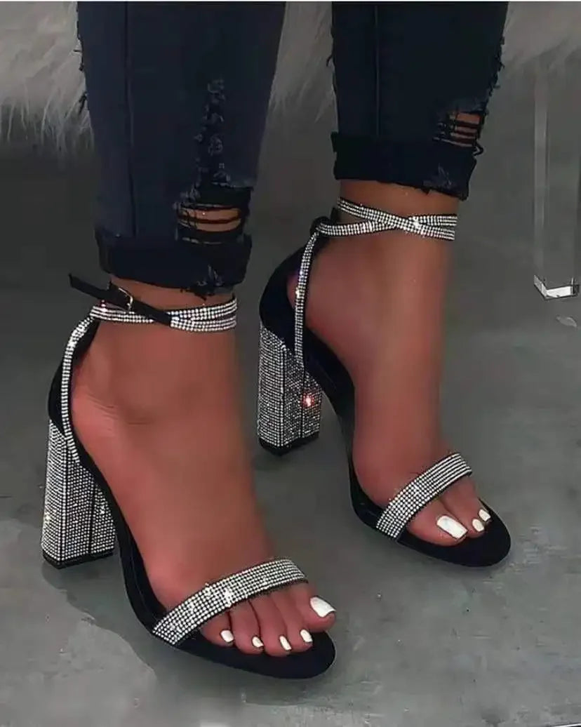 Diamant Sandalen voor Vrouwen Glanzend Luxe Design
