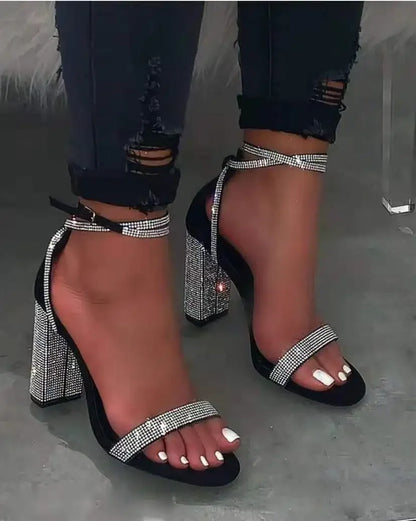 Diamant Sandalen voor Vrouwen Glanzend Luxe Design