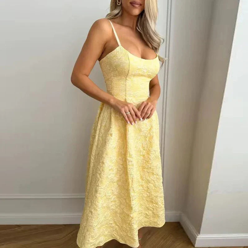 Zomerse Jurk Spaghettibandjes Elegante Vrouwenjurk