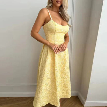 Zomerse Jurk Spaghettibandjes Elegante Vrouwenjurk
