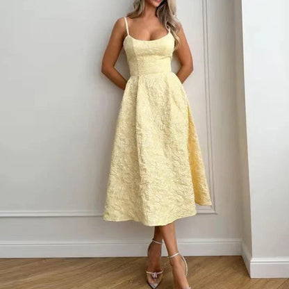 Zomerse Jurk Spaghettibandjes Elegante Vrouwenjurk