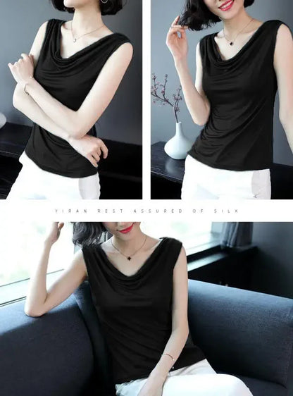 Vrouwelijke Viscose T-shirt met V-hals Comfortabel