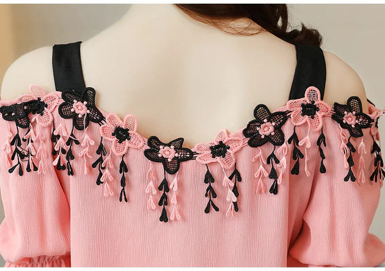 Lichte Zomerse Blouse voor Dames van Chiffon