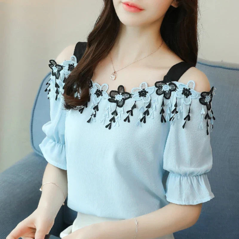 Lichte Zomerse Blouse voor Dames van Chiffon - StudioMarella
