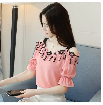 Lichte Zomerse Blouse voor Dames van Chiffon
