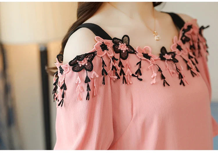 Lichte Zomerse Blouse voor Dames van Chiffon