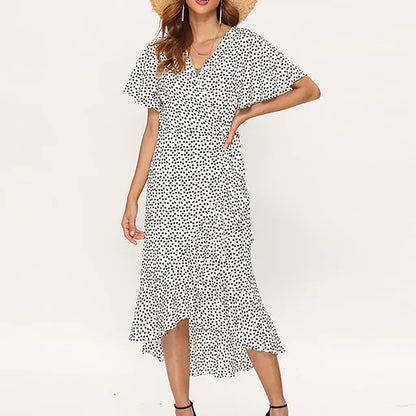 Zomerjurk Vrouw Chiffon Luchtige Zomerjurk Boho Stijl