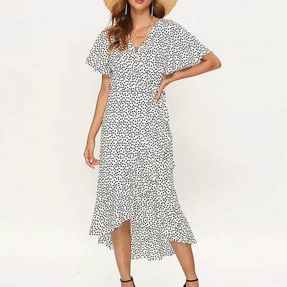 Zomerjurk Vrouw Chiffon Luchtige Zomerjurk Boho Stijl