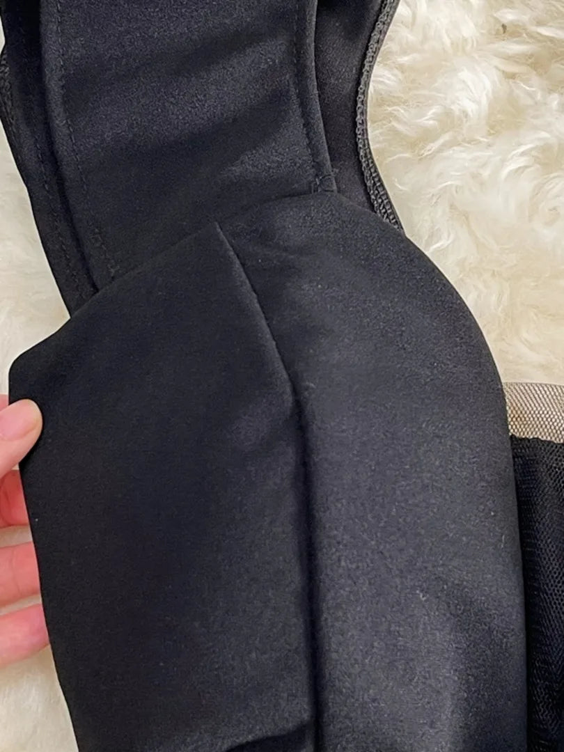 Korte Jurk Zwart Wit Minieme Jurk voor Vrouw