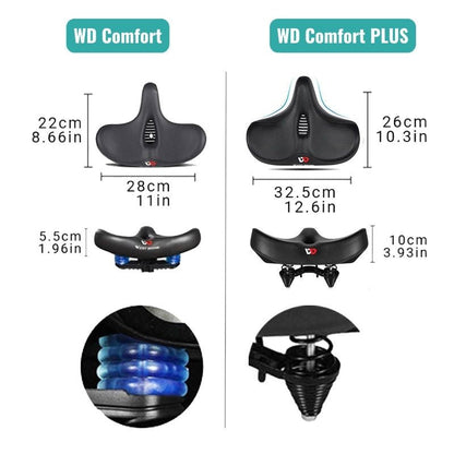 Ergonomisch Fietszadel Breed Ademend 23cm Gel Vulling Comfortabel Rijden Lange Tochten Universeel Pasvorm