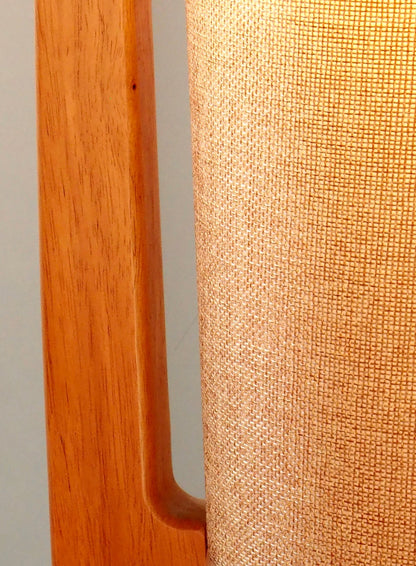 Zen Staande Lamp Met Linnen Kap En Natuurlijk Houten Frame