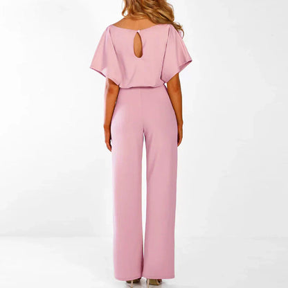 Stijlvolle Dames Jumpsuit Wide Leg Elegant Zoemer