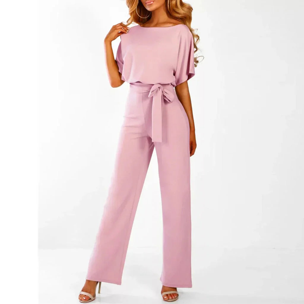 Stijlvolle Dames Jumpsuit Wide Leg Elegant Zoemer