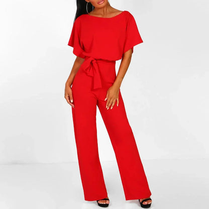 Stijlvolle Dames Jumpsuit Wide Leg Elegant Zoemer