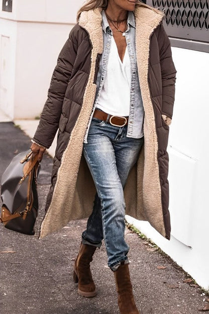 Dames Winterjas Lange Teddyjas Warm en Stylish