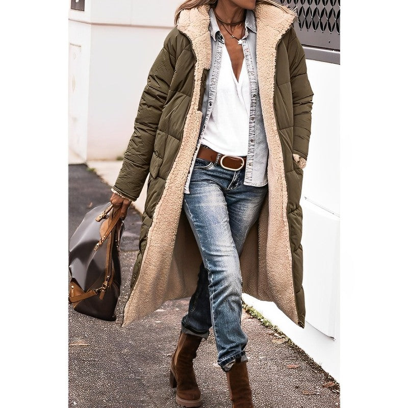 Dames Winterjas Lange Teddyjas Warm en Stylish