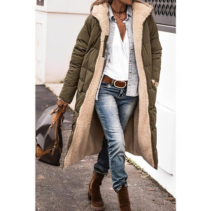 Dames Winterjas Lange Teddyjas Warm en Stylish