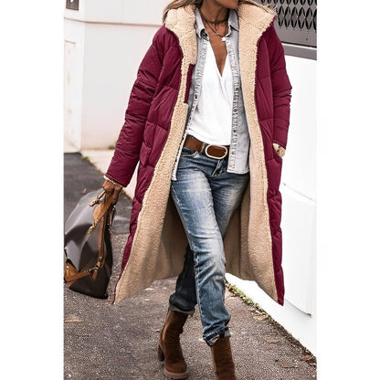 Dames Winterjas Lange Teddyjas Warm en Stylish