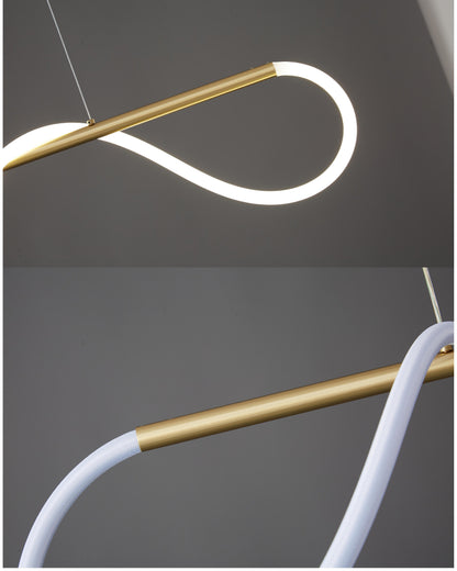 Hanglamp Touw Led Cirkel Messing Dimbaar 3 Maten Eetkamer Woonkamer Minimalistisch