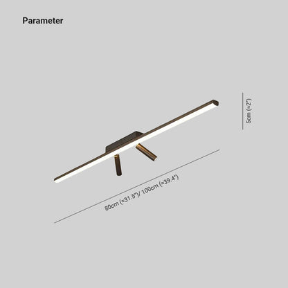 Plafondlamp LED Lineair Metaal Siliconen Zwart Verstelbare Spots 80 100cm Slaapkamer
