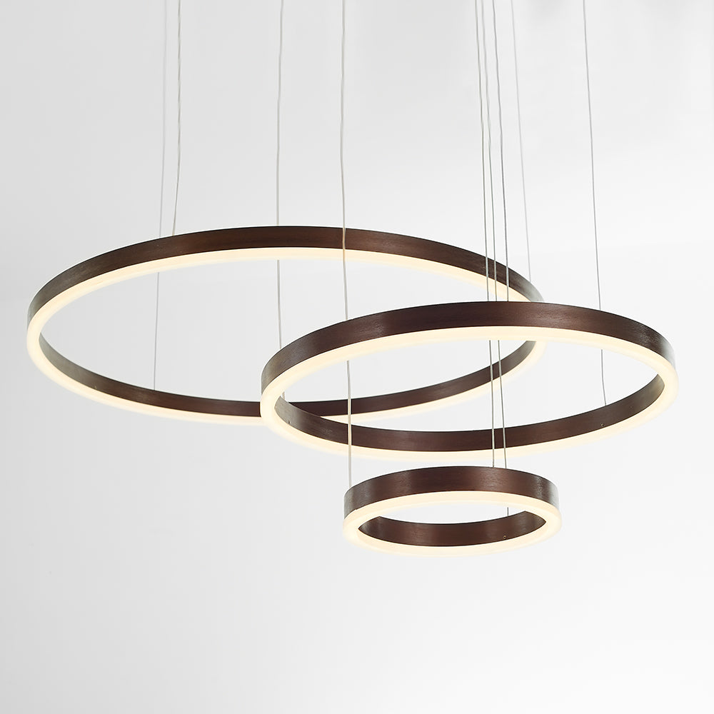 Hanglamp Ring Led Rond Metaal Zwart Goud Koffie Dimbaar Woonkamer Slaapkamer Eetkamer