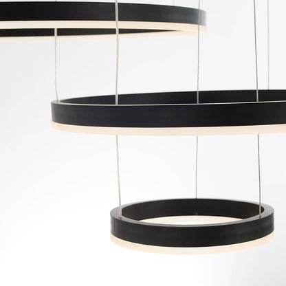 Hanglamp Ring Led Rond Metaal Zwart Goud Koffie Dimbaar Woonkamer Slaapkamer Eetkamer