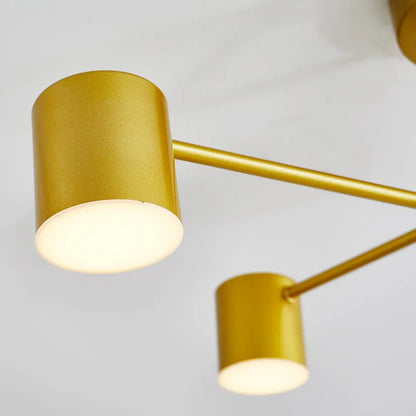 Plafondlamp 6 Lichts Verstelbaar Modern Design Zwart 57x25cm LED