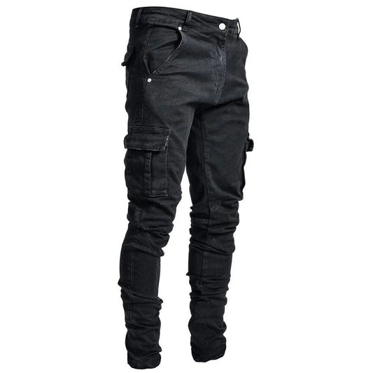 Heren Jeans Cargo Broek Met Veel Zakken - StudioMarella
