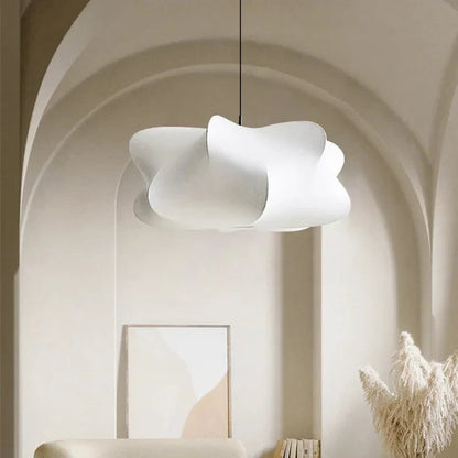 Zijden Hanglamp – Japanse Stijl – Lichtroze of Wit – Warm Wit Licht – Woonkamer & Slaapkamer – Moderne Pendelverlichting met Natuurlijke Uitstraling