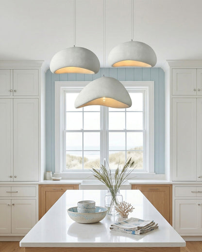 Wabi Sabi Polymeeren Hanglamp – Organische Textuur Scandinavische Lichtdesign voor Woonkamer Eetkamer