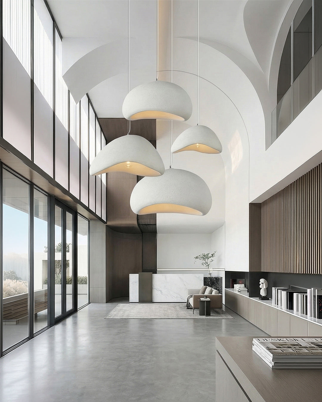 Wabi Sabi Polymeeren Hanglamp – Organische Textuur Scandinavische Lichtdesign voor Woonkamer Eetkamer
