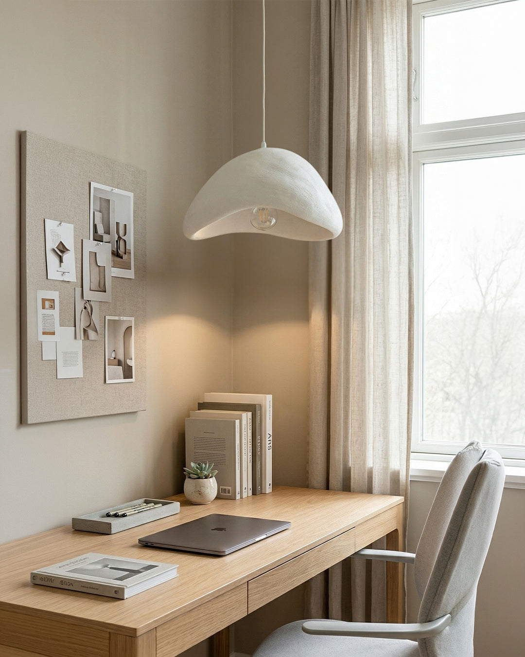 Wabi Sabi Polymeeren Hanglamp – Organische Textuur Scandinavische Lichtdesign voor Woonkamer Eetkamer