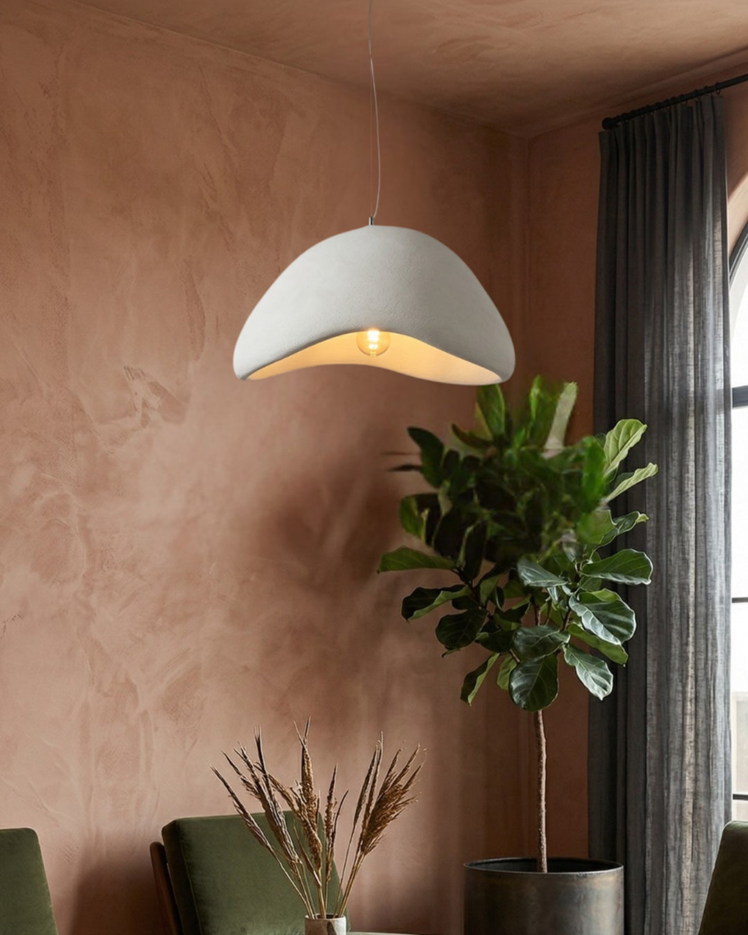 Wabi Sabi Polymeeren Hanglamp – Organische Textuur Scandinavische Lichtdesign voor Woonkamer Eetkamer