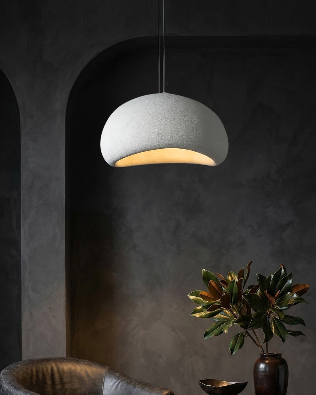 Wabi Sabi Polymeeren Hanglamp – Organische Textuur Scandinavische Lichtdesign voor Woonkamer Eetkamer