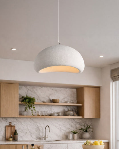 Wabi Sabi Polymeeren Hanglamp – Organische Textuur Scandinavische Lichtdesign voor Woonkamer Eetkamer