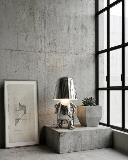 Metalen Tafellamp Sculptuur Figuur Sfeerlicht Touch Dimbaar LED Nachtlampje Goud Zilver Modern Design Decoratief