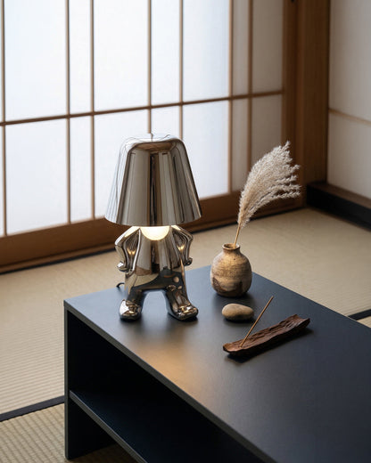 Metalen Tafellamp Sculptuur Figuur Sfeerlicht Touch Dimbaar LED Nachtlampje Goud Zilver Modern Design Decoratief