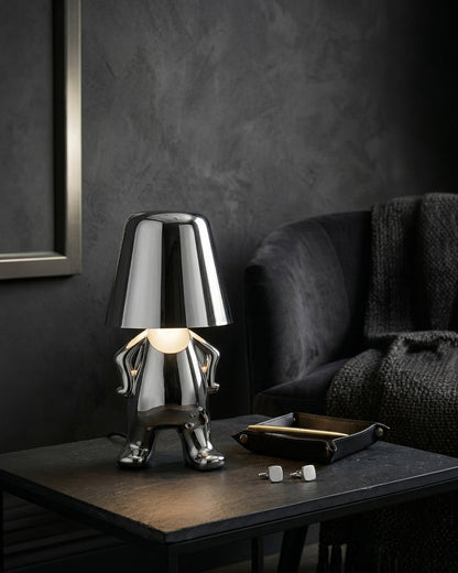 Metalen Tafellamp Sculptuur Figuur Sfeerlicht Touch Dimbaar LED Nachtlampje Goud Zilver Modern Design Decoratief