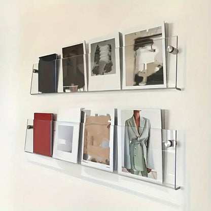 Wandplank Tijdschriftenhouder Transparant 40x3,5x15cm Modern Design