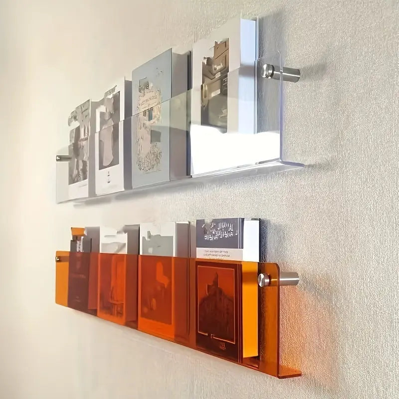 Wandplank Tijdschriftenhouder Transparant 40x3,5x15cm Modern Design