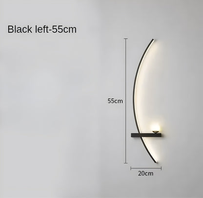 Moderne Led Wandleuchte Met Gebogen Design En Dimbare Verlichting Voor Slaap- En Woonkamer